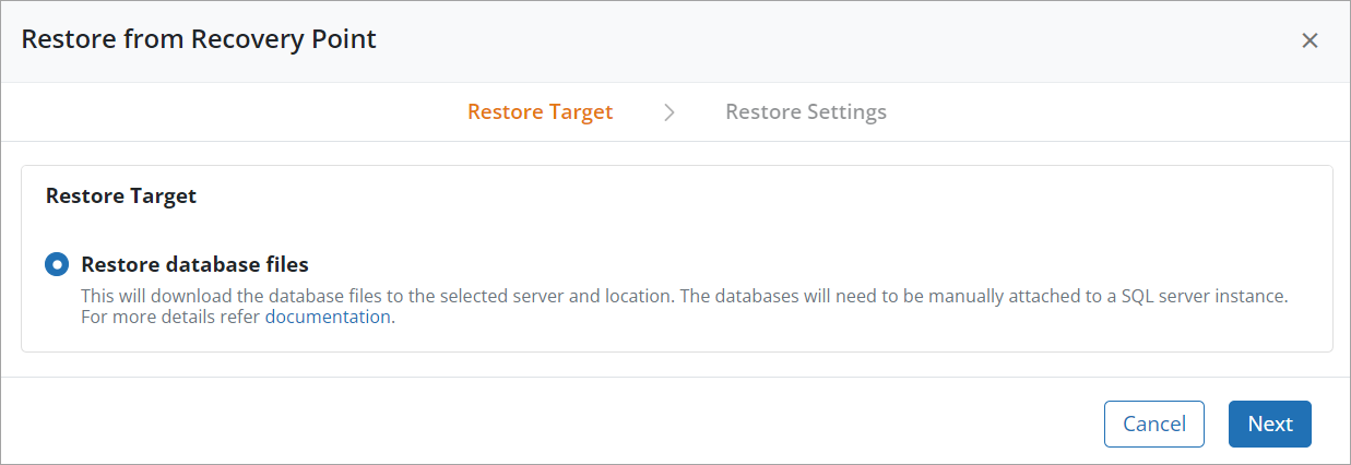Restore the master database using Restore database files1.png