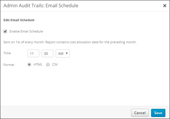 Admin Audit Trails Email Schedule page.PNG